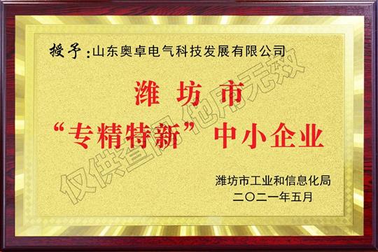 濰坊市“專精特新企業”