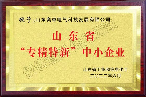 山東省“專精特新”中小企業